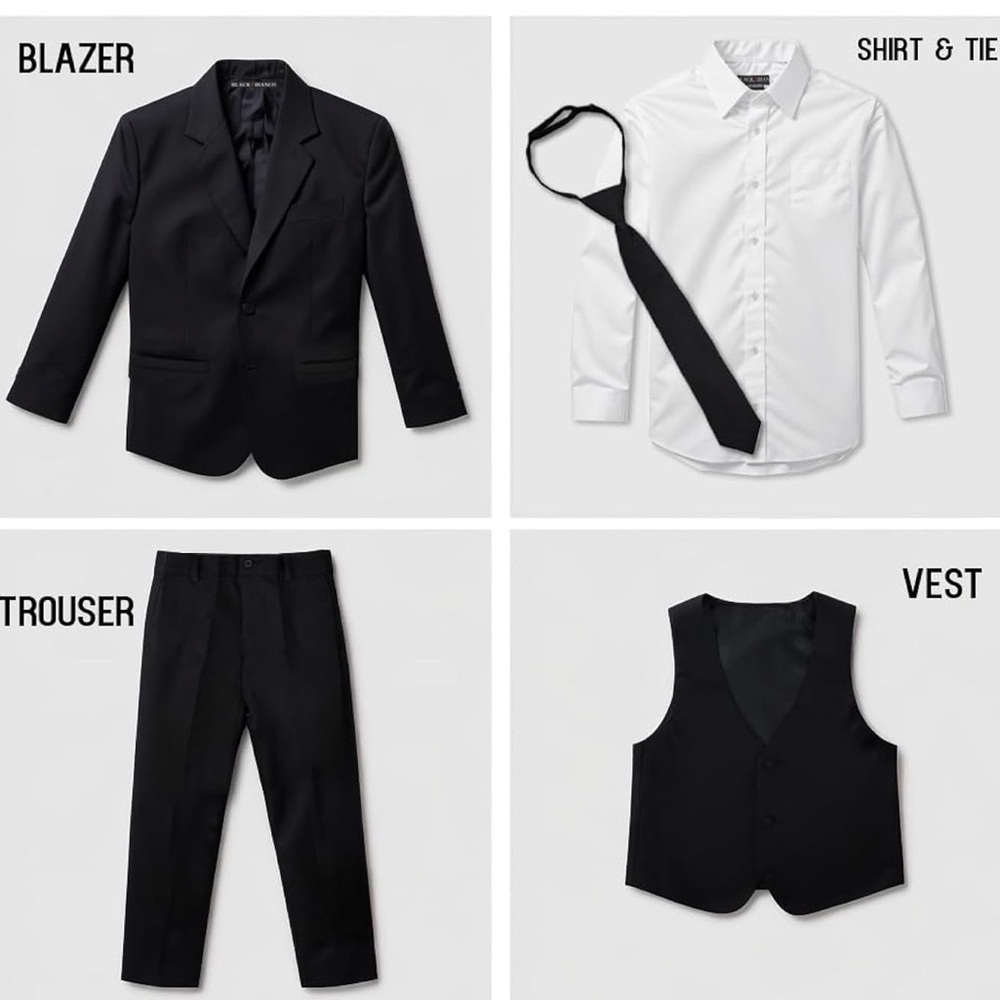 Black n Bianco Boys' Formal Black Suit - Picture 3 of 16